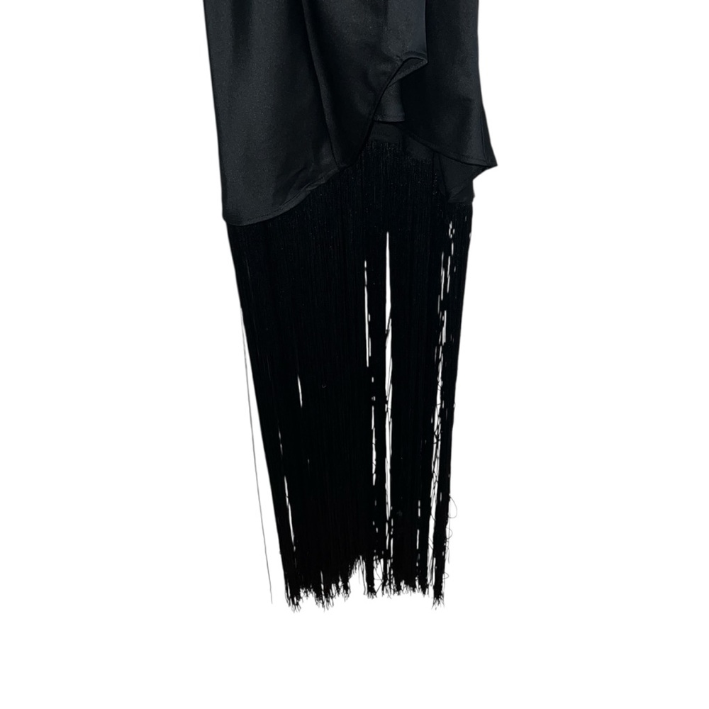 Show Me Your MuMu Black Fringe Halter Maxi Dress - Picture 6 of 12